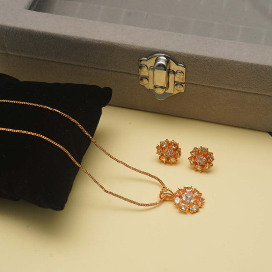 Meraki Enamel Flower Pendant Set