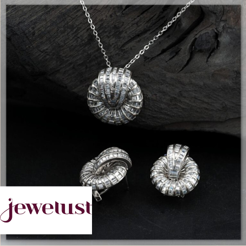 Snail Shell Silver Pendant Set