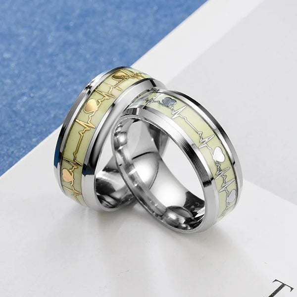 Fashion Luminous Heartbeat Fashion Ring For Unisex