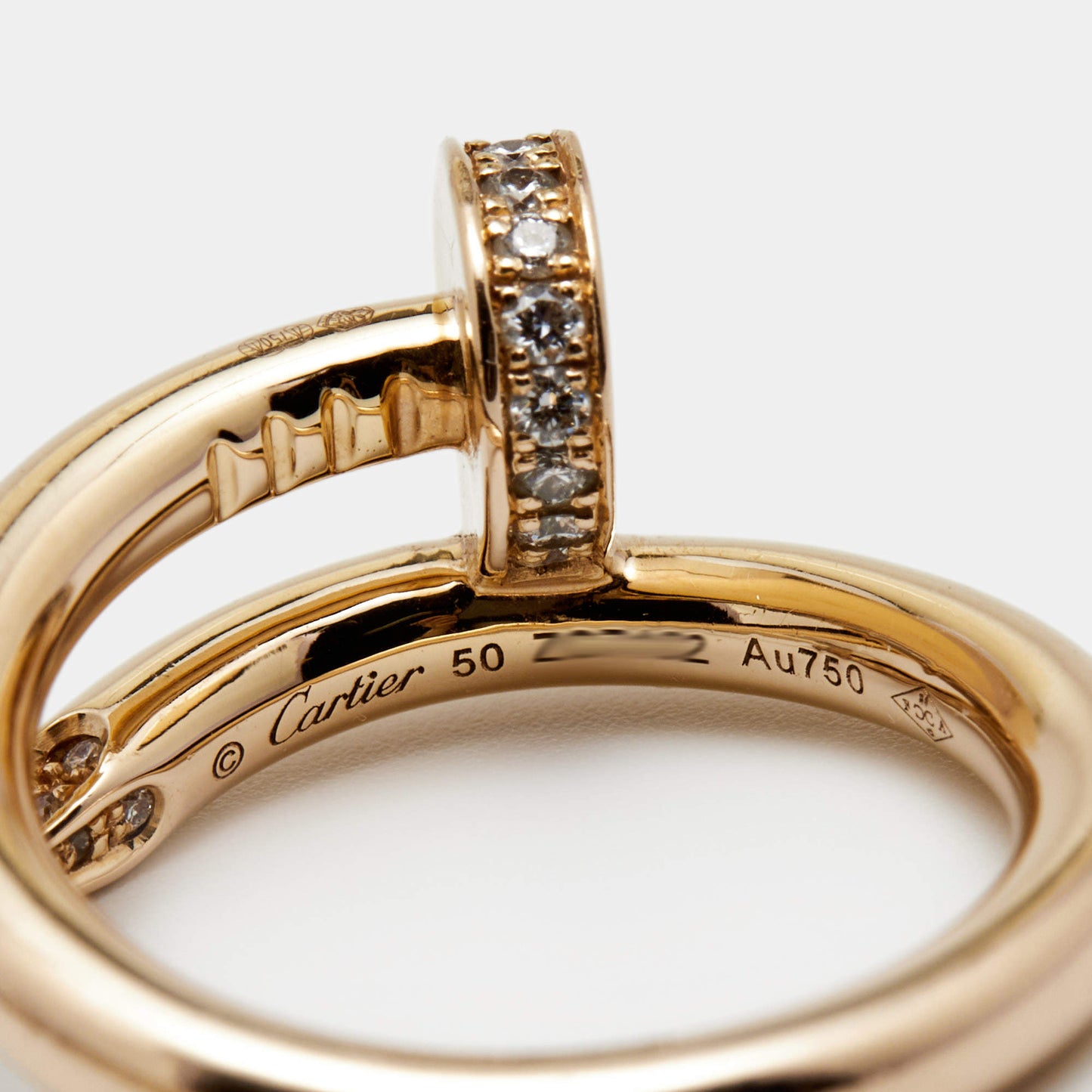 Cartier Juste Un Clou Diamond 18k Rose Gold Ring