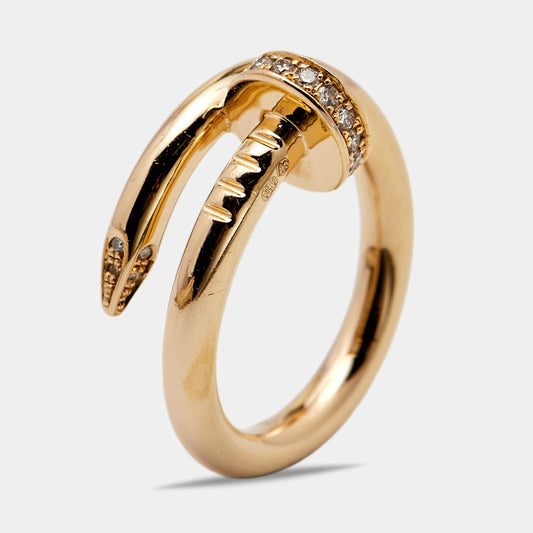 Cartier Juste Un Clou Diamond 18k Rose Gold Ring